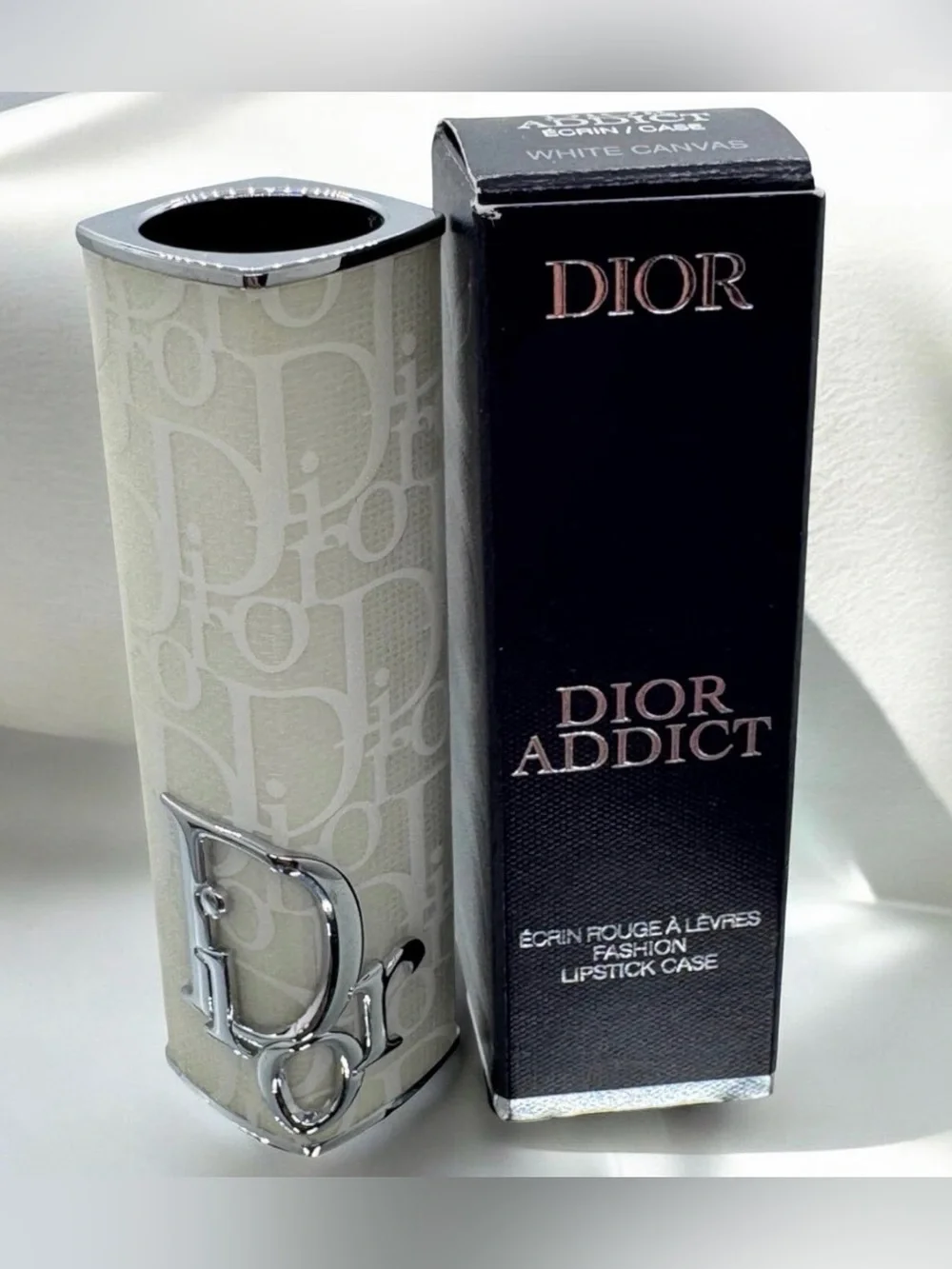 Dior Addict Fashion Lipstick Case White Canvas Brand New